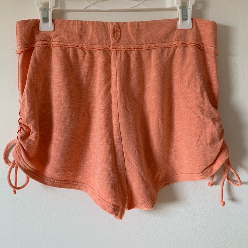 Free People Movement Size L Shorts Orange Side Tie - Picture 6 of 9